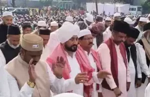 जालंधर में ईदगाह पहुंचे सांसद चन्नी:मुस्लिम लुक में नजर आए, नमाज में हुए शामिल, ईद की दी बधाई, बोले- अल्लाह कांग्रेस की सरकार लाए