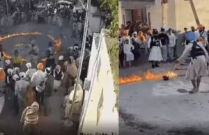 ਗੱਤਕਾ ਕਰਦੇ ਨੌਜਵਾਨ ਨੂੰ ਲੱਗੀ ਅੱਗ