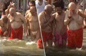 ਪ੍ਰਯਾਗਰਾਜ ਮਹਾਂਕੁੰਭ: ਗ੍ਰਹਿ ਮੰਤਰੀ ਅਮਿਤ ਸ਼ਾਹ ਨੇ ਸੰਗਮ ਵਿੱਚ ਲਗਾਈ ਪਵਿੱਤਰ ਡੁਬਕੀ , ਨਾਲ ਰਹੇ ਸੀਐਮ ਯੋਗੀ