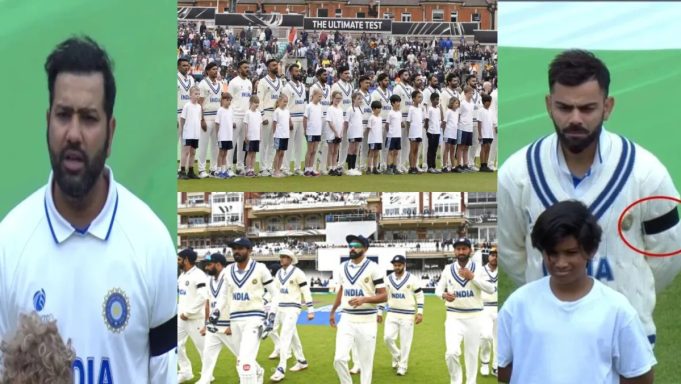 काली पट्टियां बांधकर वर्ल्ड टेस्ट चैम्पियनशिप का फाइनल मैच खेल रही भारतीय टीम, जानें क्यों
