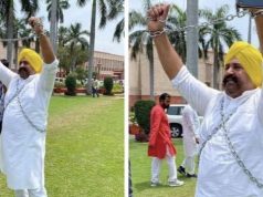 आप के इकलौते सांसद सुशील रिंकू ने खुद को जंजीरों से जकड़ा, आजाद करो के लगाए नारे, राहुल गांधी ने मिलाया हाथ, पढ़ें
