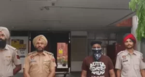 Jalandhar में फिरौती गैंग का मददगार गिरफ्तार:वारदात में इस्तेमाल बाइक की फर्जी नंबर प्लेट बनाई; दुकानदारों को सख्त चेतावनी