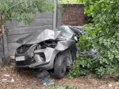 Jalandhar में 2 कारें भिड़ी, 4 की मौत:इनमें एक ही परिवार के 3 लोग शामिल, 5 घायल; बेकाबू बलेनो डिवाइडर पार कर क्रेटा से टकराई