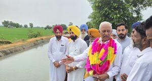 कुमार गोयल 80.35 करोड़ रुपये की लागत से 137.13 किलोमीटर नहरों, रजबाहों और सब-माइनरों का नवीनीकरण तथा 53.9 किलोमीटर पाइपलाइनें बिछाई गईं Minister Barinder Kumar Goyal