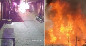 Amritsar के बाजार में लगी भयानक आग, शॉर्ट सर्किट से 2 दुकानें जलकर हुई राख