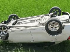 Jalandhar के गोरायां में खेत में पलटी कार:15 फीट नीचे गिरी, समराड़ी नहर के पास हादसा; बुजुर्ग ड्राइवर की जान बची