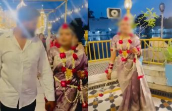 Amritsar के दुर्ग्याणा मंदिर में युवती ने रील बनाई:बैकग्राउंड में चूड़ी मजा ना देगी..गाना लगाया; अशनील महाराज ने जताया ऐतराज