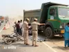 Jalandhar में दिल्ली-कटरा रोड पर टिपर ने व्यक्ति को कुचला:घर का इकलौता कमाने वाला था, दो बच्चों के सिर से उठा पिता का साया