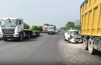 Jalandhar-Phillaur Highway पर भीषण हादसा, टिप्पर से टकराई कार, बुजुर्ग महिला की मौत