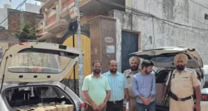 Jalandhar में 83 पेटी अवैध शराब बरामद:3 आरोपियों पर केस, 2 कारों में भरी थी खेप; पुलिस और आबकारी विभाग का एक्शन